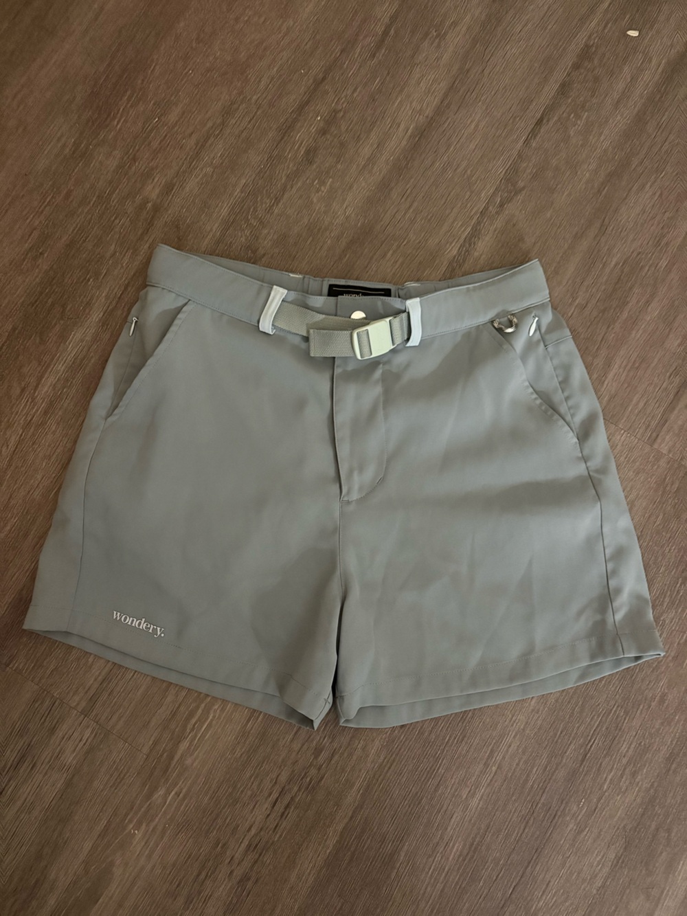 Wondery Grey Utility Hiking Shorts with Belt Sz Medium